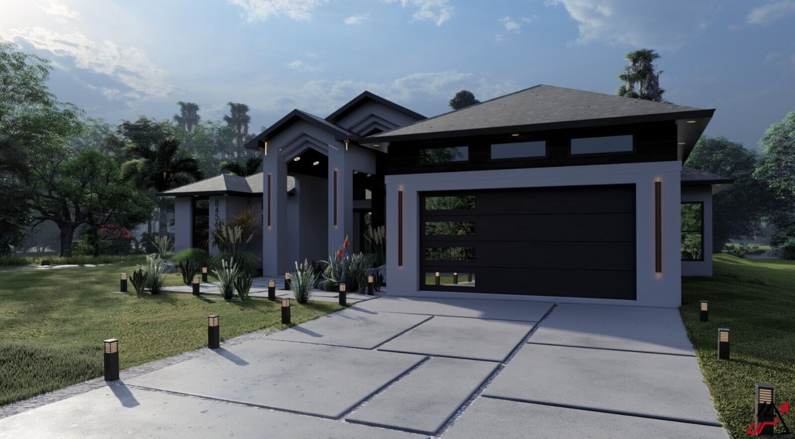 BLUEPRINTS CONTEMPORARY HOUSE PLAN ARCHUP #117