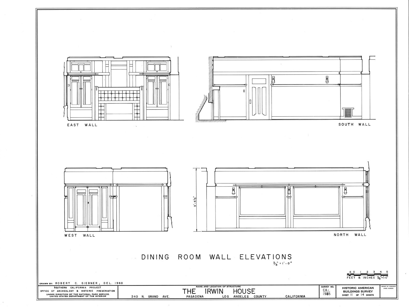 Craftsman Masterpiece by Greene & Greene, architectural prints, 8 Bedrooms