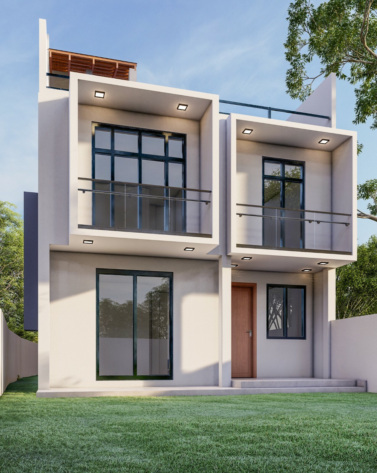 Modern House Plan Box Type 3D images DWG CAD File And PDF For Blueprint Plans