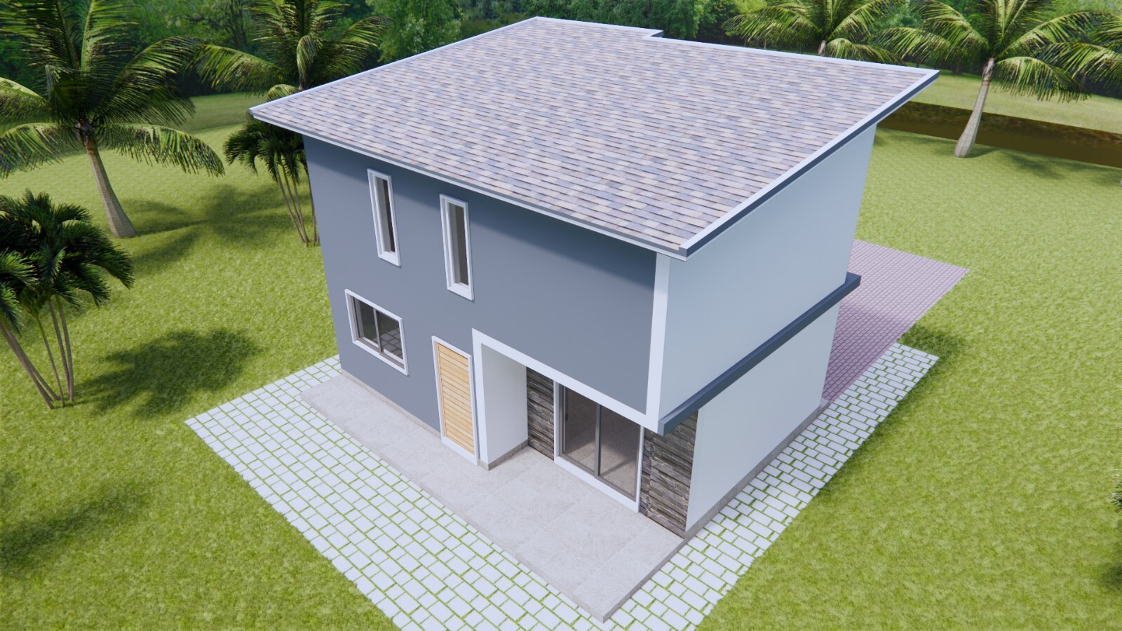 Small House Plan 26×20 Feet 8×6 Meter 3 Bed 2 Bath Shed PDF Plan (A4 Hard Copy)