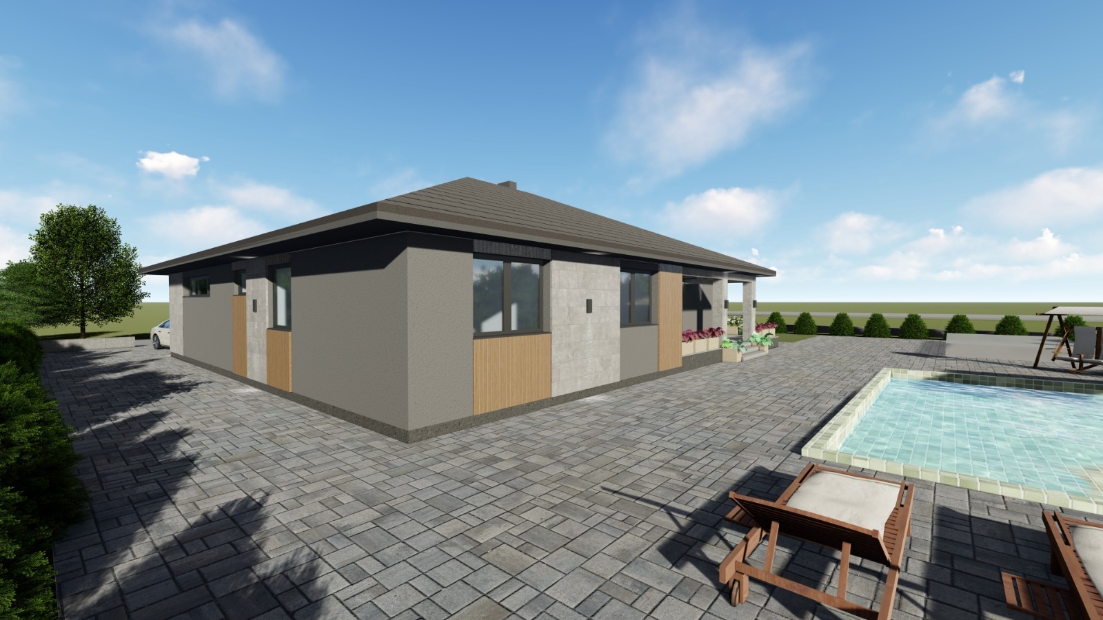 Modern 4Bedroom 2Bathroom House Plans Blueprints and Floorplans, 258m2-2780sqft