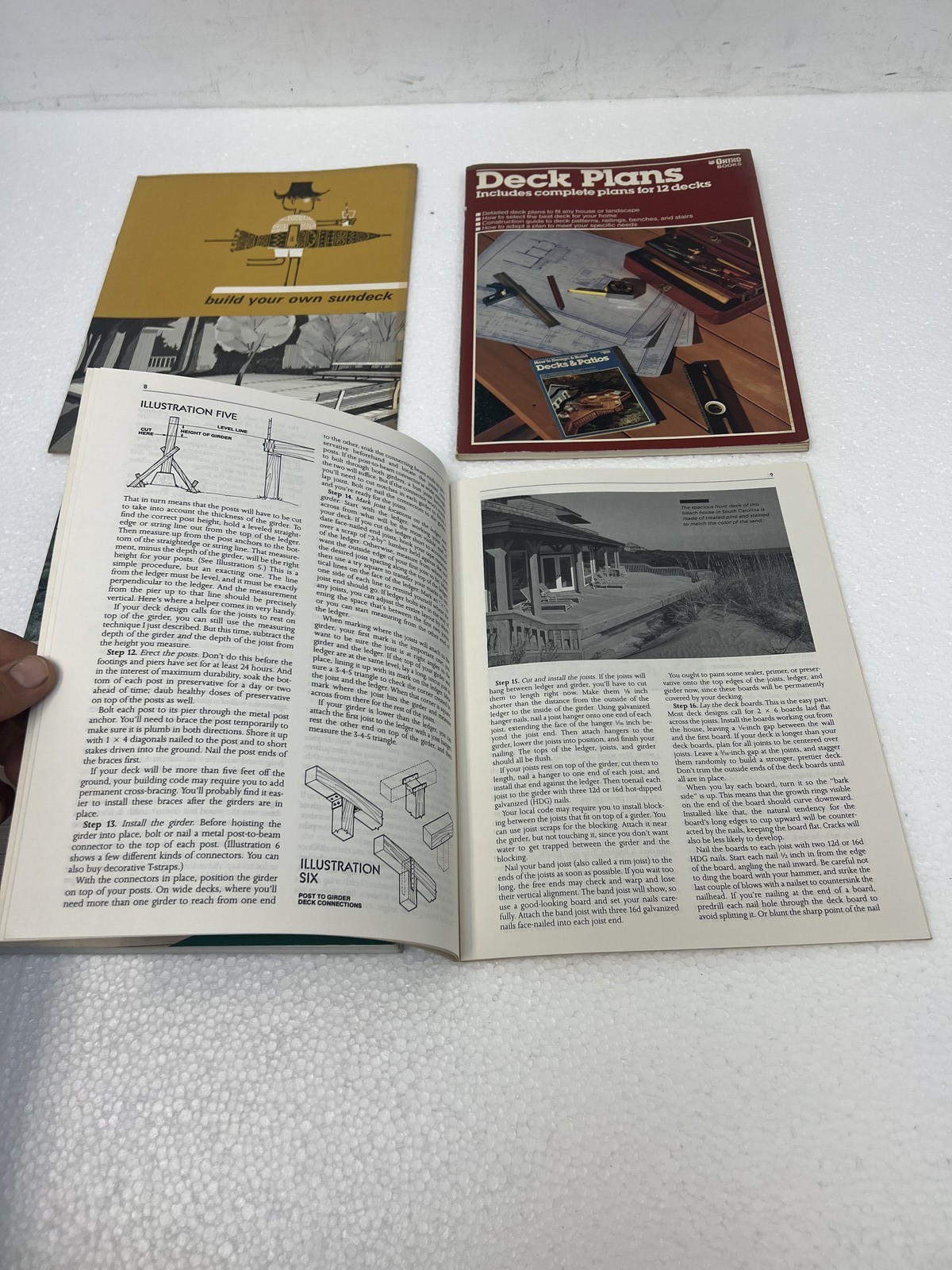 Deck Building Plans Guides Lot DIY Home Improvement Porches Patios Ortho Books
