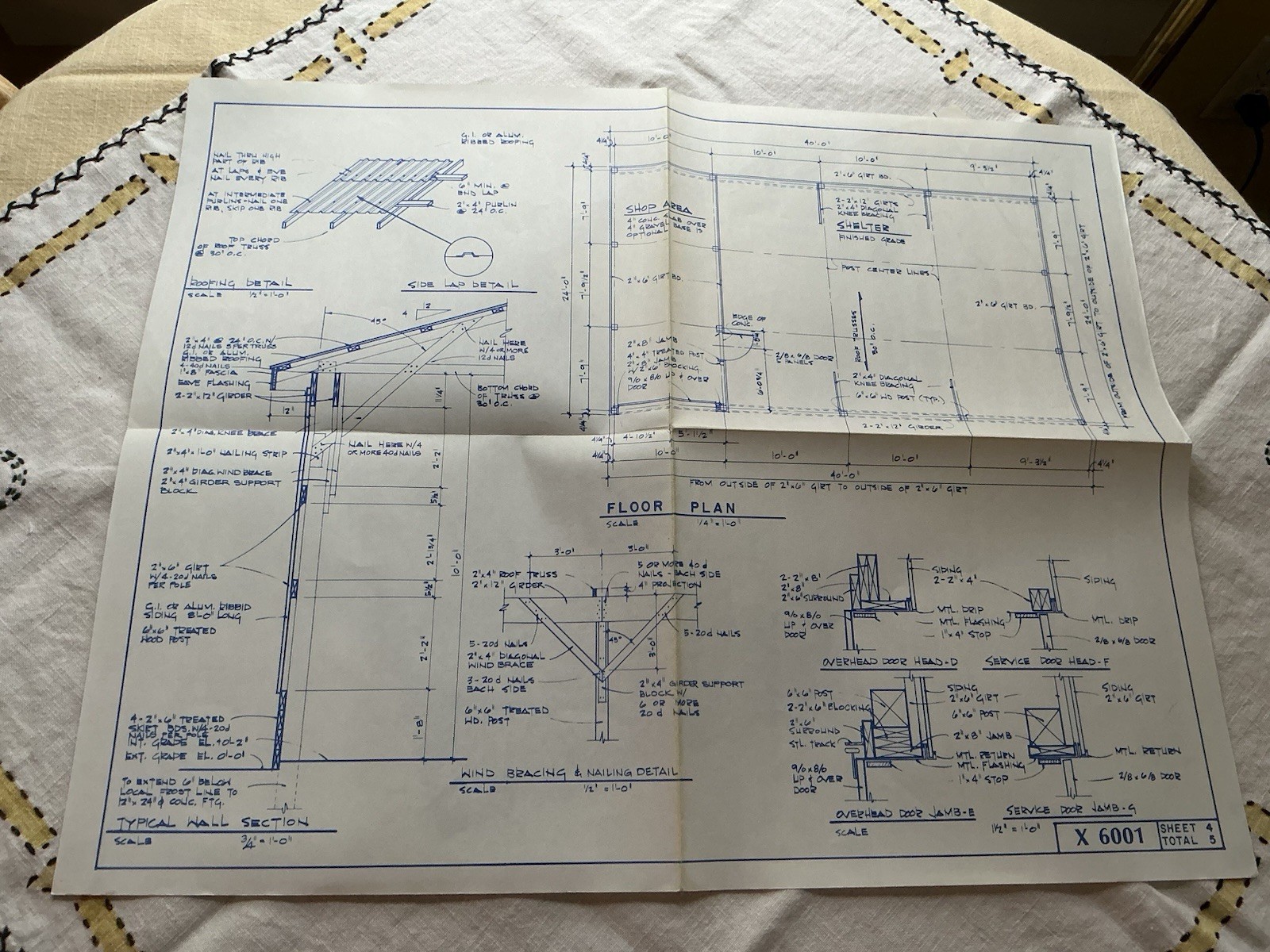 DIY Pole Building Barn EQ Shelter 24’ X 40’ X 10’ Plans, Material List NOS NPS