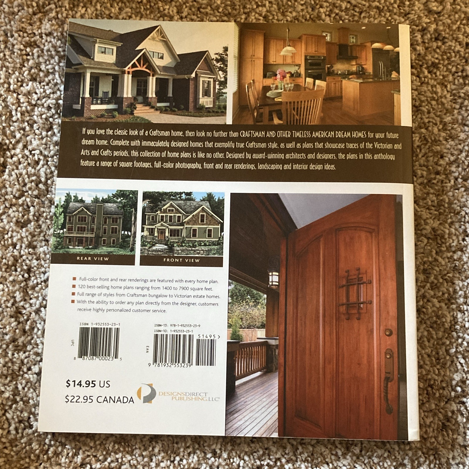 Design Direct Publishing Craftsman Dream Homes Book: 120 Best-Selling Plans
