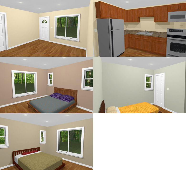 36×24 House — 3 Bedroom 2 Bath — 864 sq ft — PDF Floor Plan — Model 5A