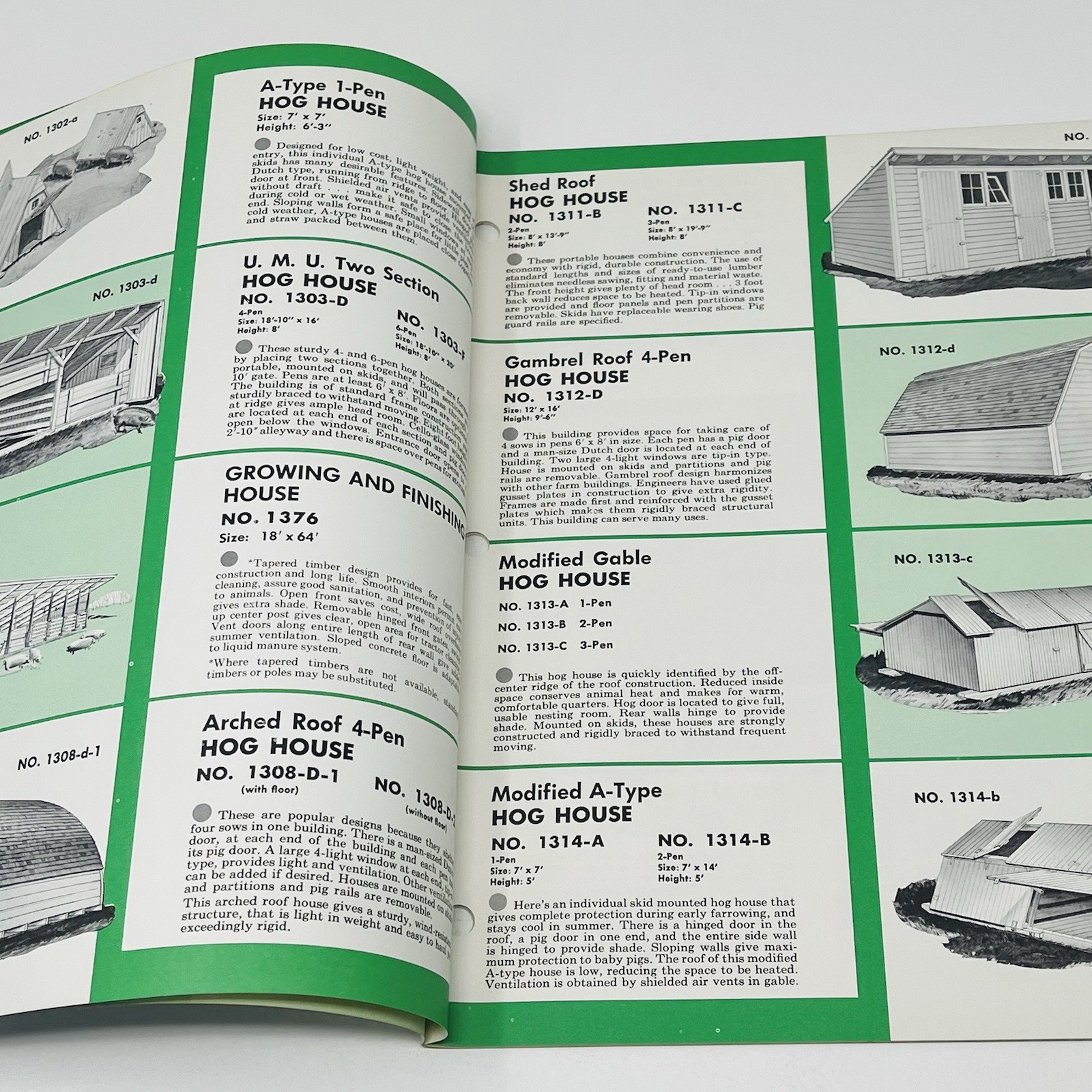 1960 Hog Houses And Equipment Garage Weyerhaeuser 4 Square Guide Manual Plans