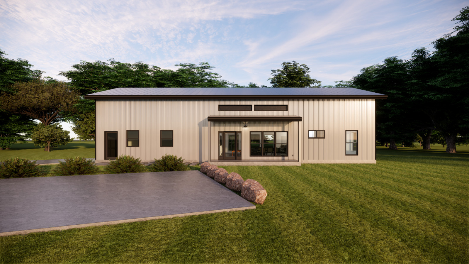 The Nueces Barndominium Plan – 2 Bedrooms / 2 Baths 1,543 SF Design Blueprints