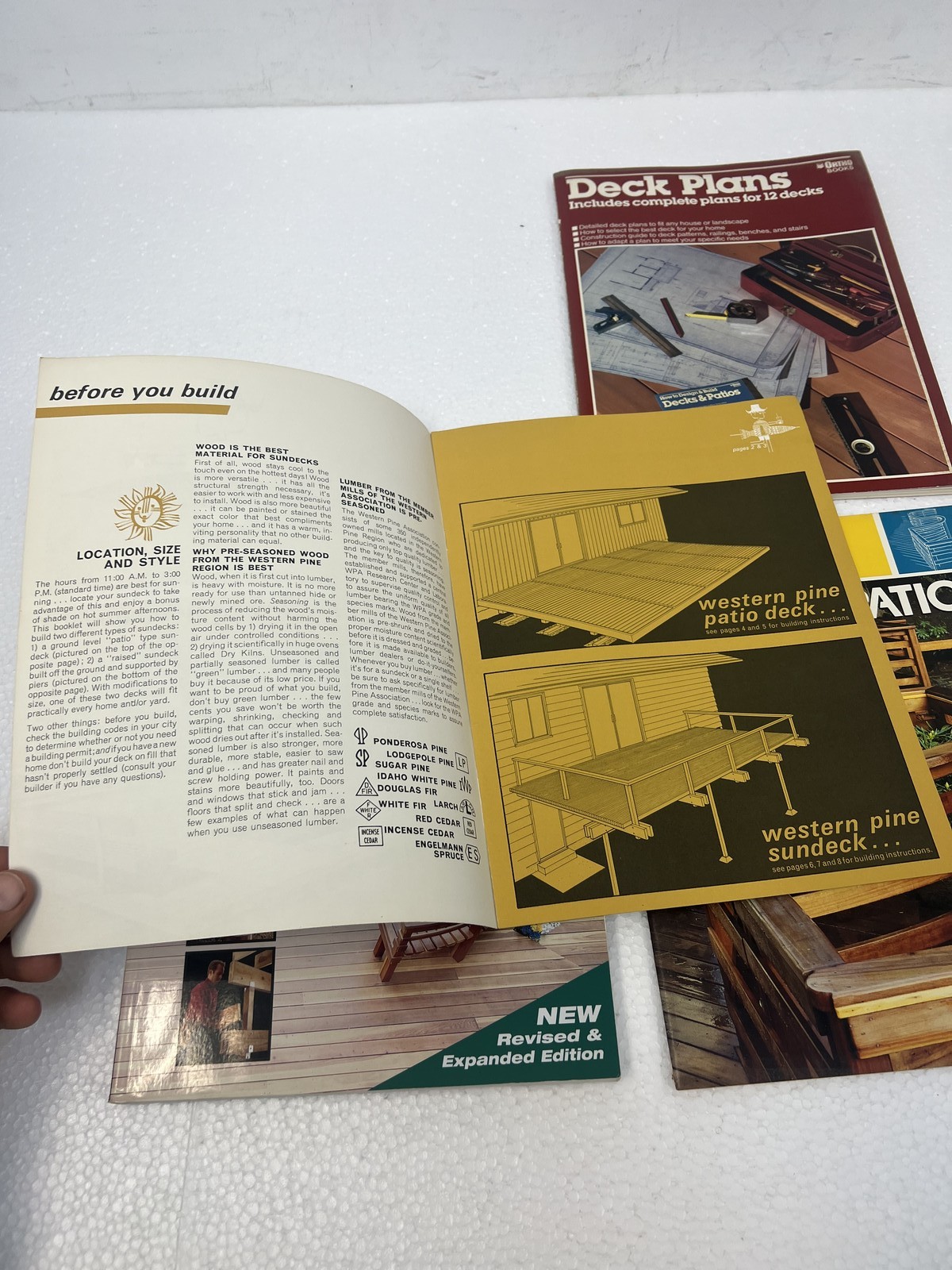 Deck Building Plans Guides Lot DIY Home Improvement Porches Patios Ortho Books
