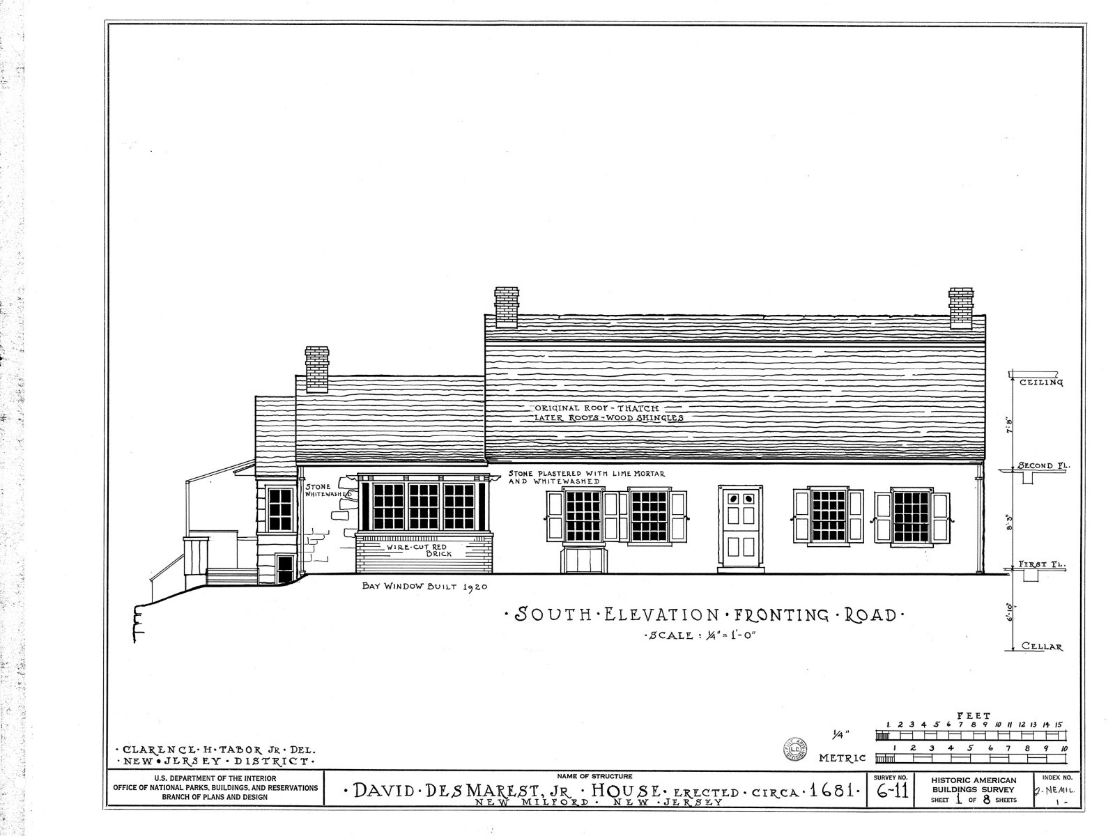 Dutch Colonial Gambrel Roof farmbouse, architectural plans, 3 Bedrooms, 2 Baths