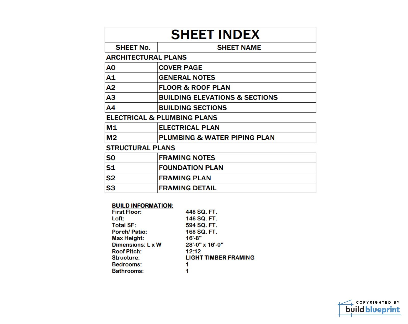 16′ x 28′ Modern Barn House Architectural Plans – PDF Download
