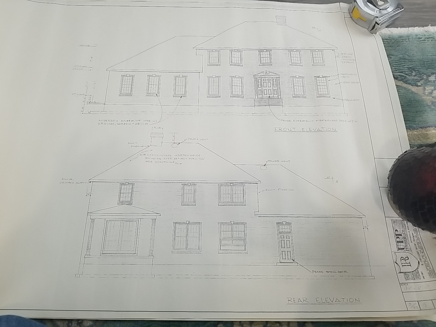 1993 Architectural Plans for 2 Story House,Garage &Porch 3931 Sq Ft