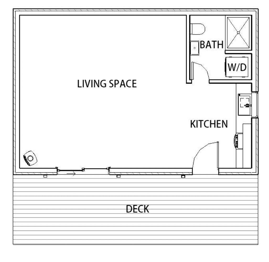 Modern In-Law Suite Plans 19×28 – ADU Cabin – Guest House Blueprints