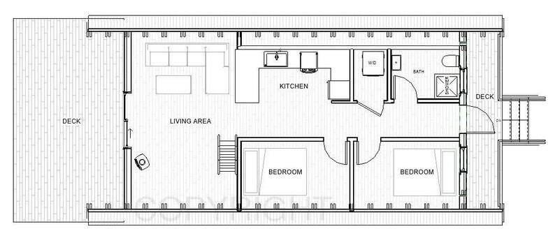 22′ x 36′ A Frame Modern Cabin House – Plan Blueprint PDF or Print Drawing ~