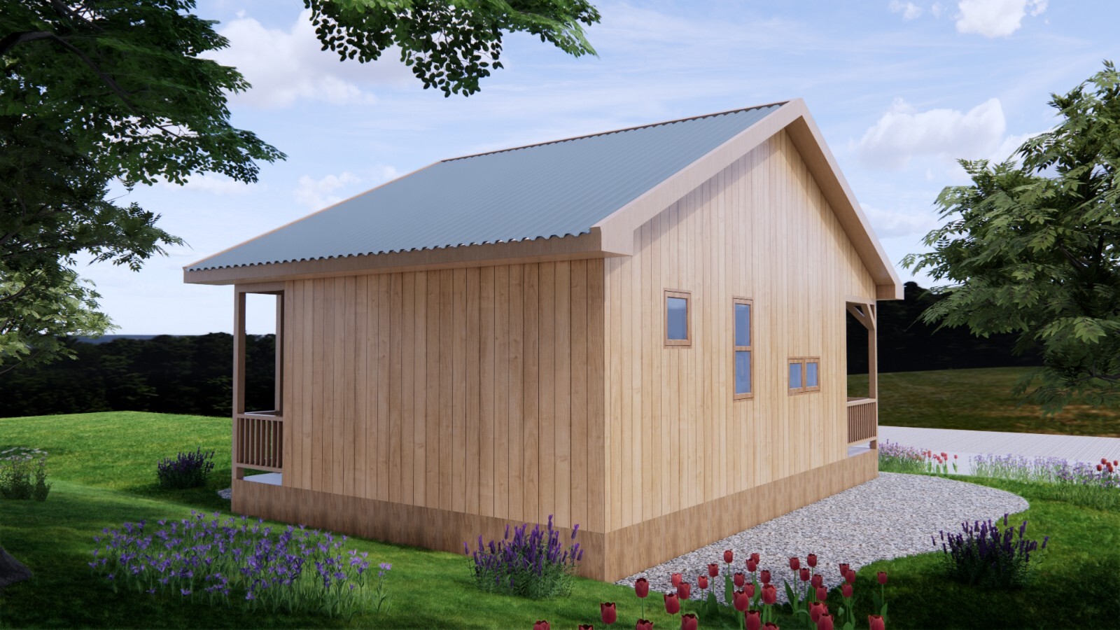 18×21 Shed Plan 1 Bed 1 Bath 5.5×6.5 Meter (PDF and A4 Printed Plans)