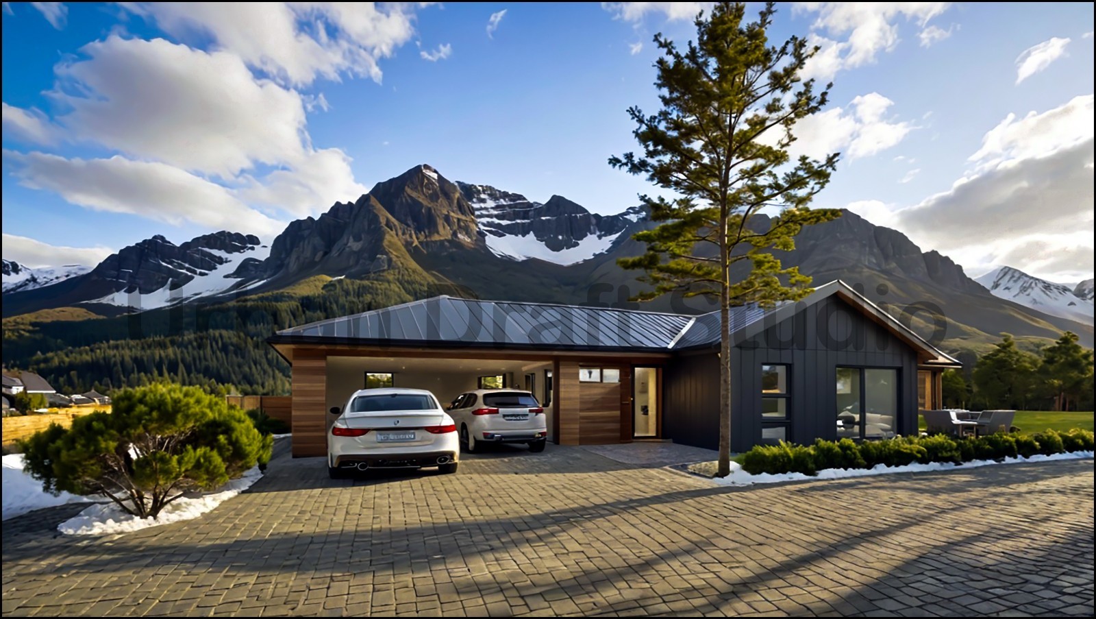 2 Bedroom, 1.5 Bath. 2 Car garage, (1600-SF) Concept house design: PDF DOWNLOAD