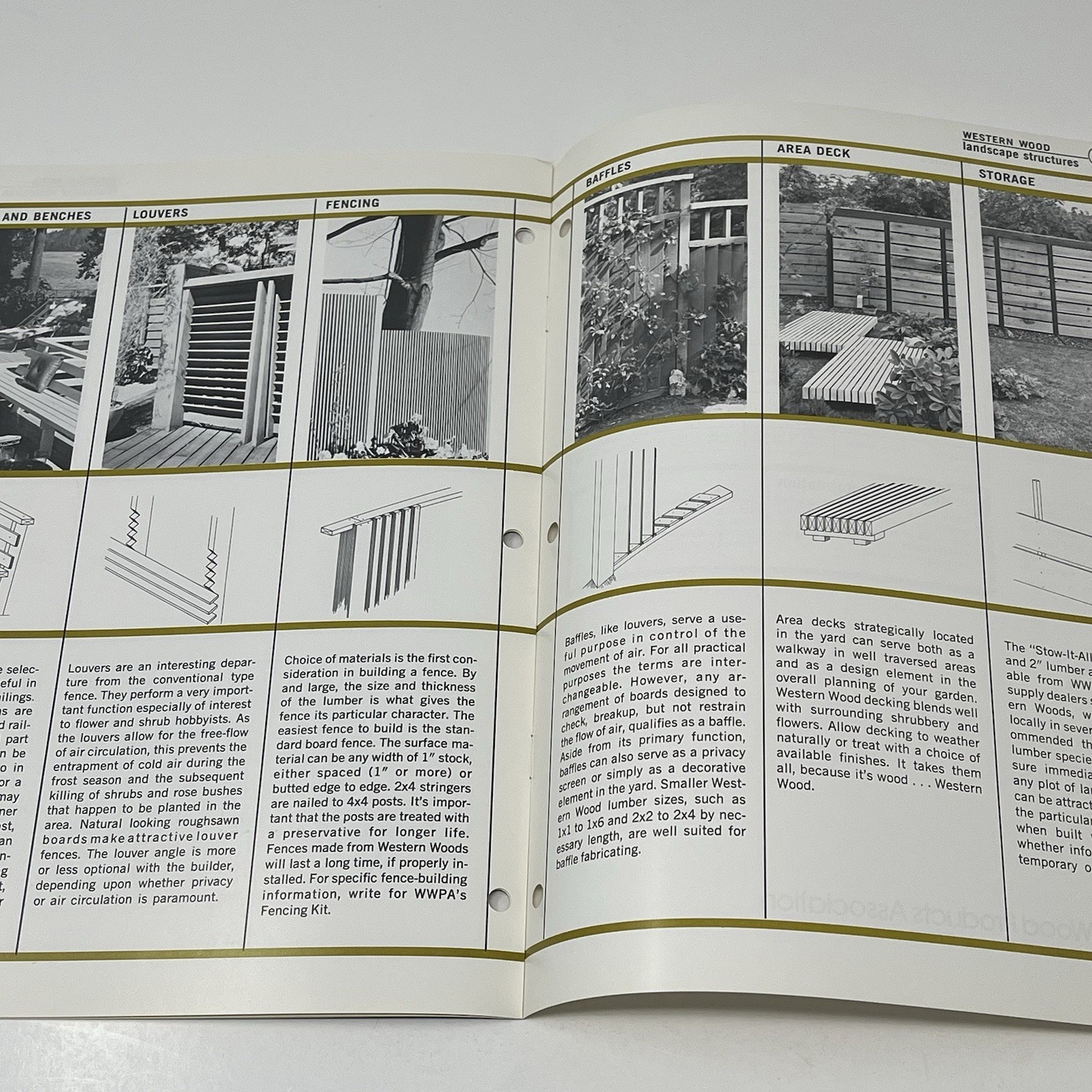1960’s Western Wood Products Fencing Deck Storage House Design Dealer Brochure