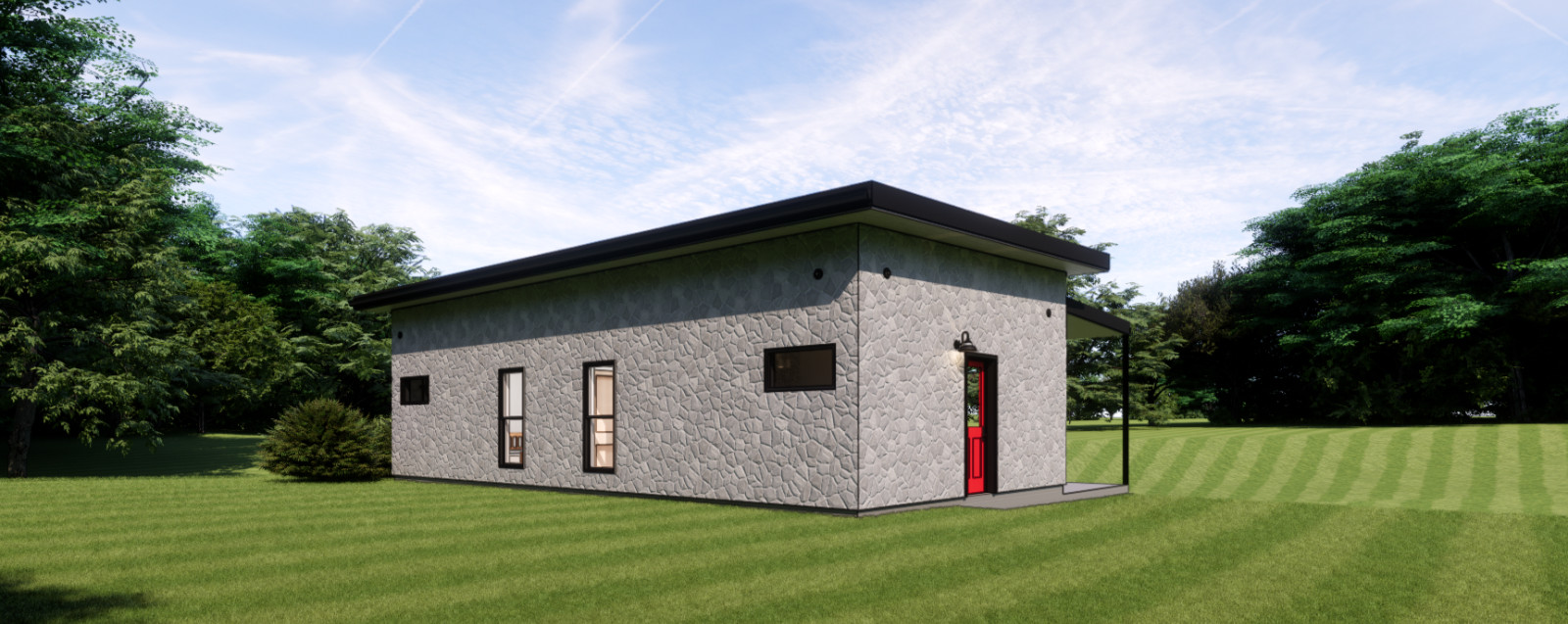 The Bungalow Barndominium Plan – 3 Bedrooms / 2 Baths 860 SF Design Blueprints