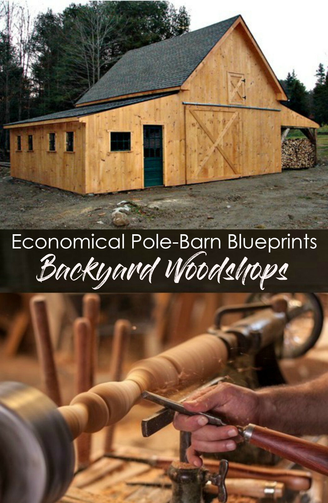17 Workshop and Studio Designs – Complete Pole-Barn Construction Plans (S4)