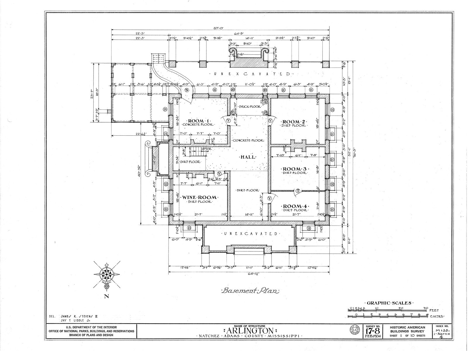 Natchez Antebellum Plantation home – The Arlington – architectural house plans