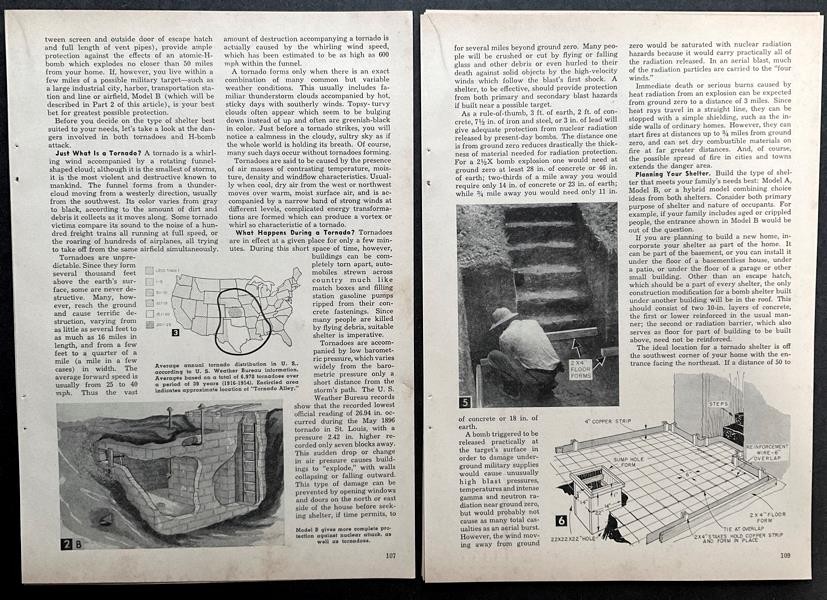 “Building a Tornado Proof Shelter” 1959 HowTo PLANS Bomb Nuclear Fallout