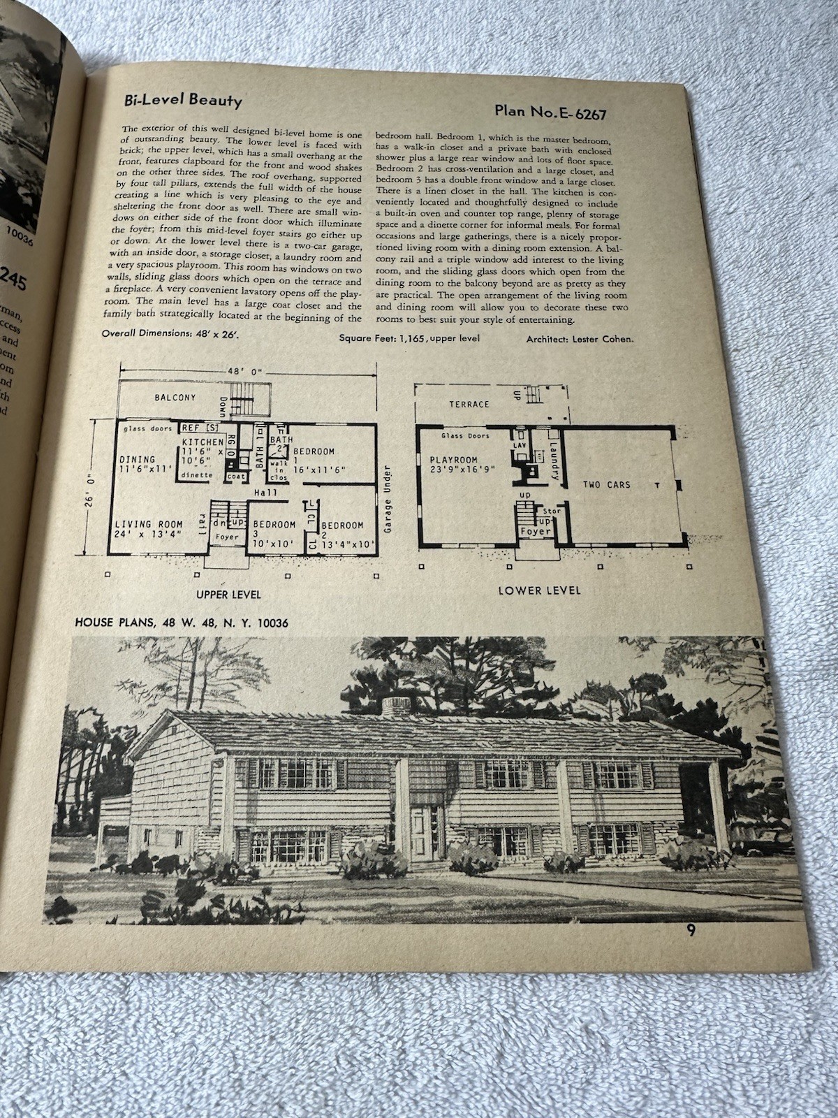 VTG Best Home Plan 1978 Mid Century Modern House Design Floor Plan Blueprints