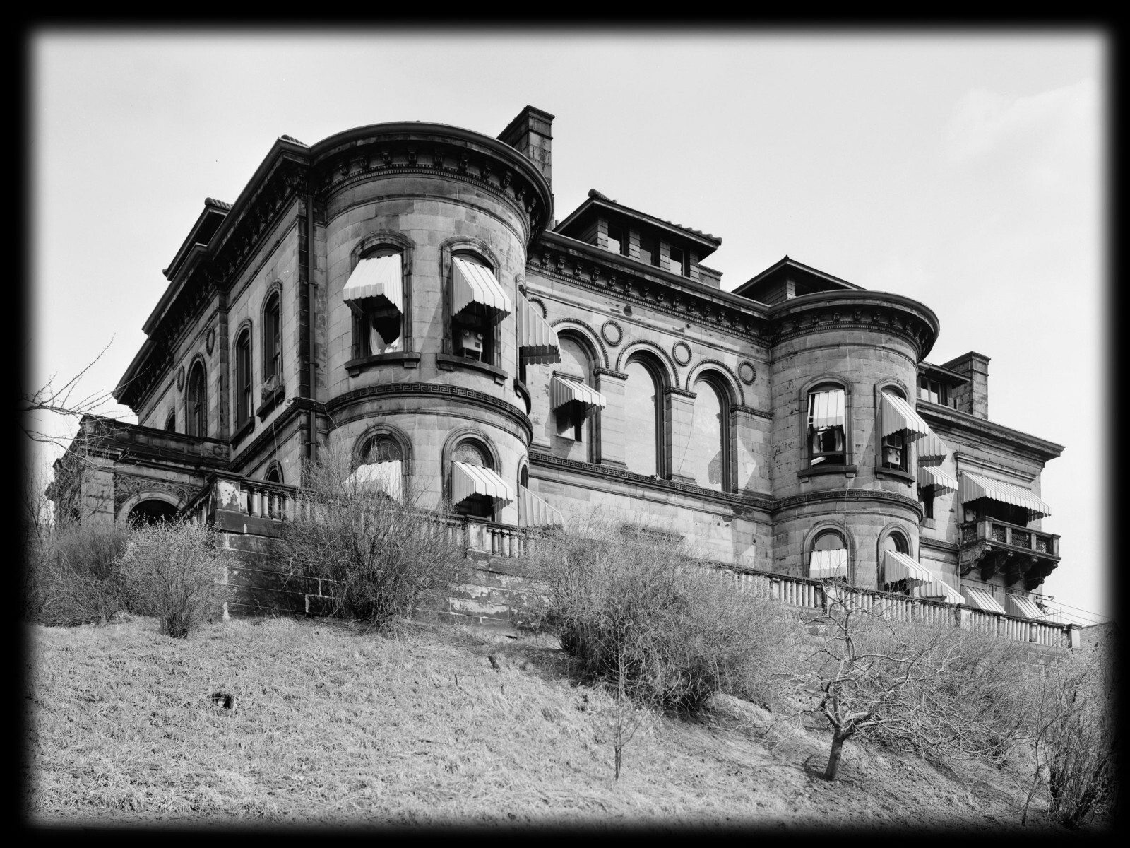 Historic house plans, Victorian Romanesque Mansion, architectural drawings