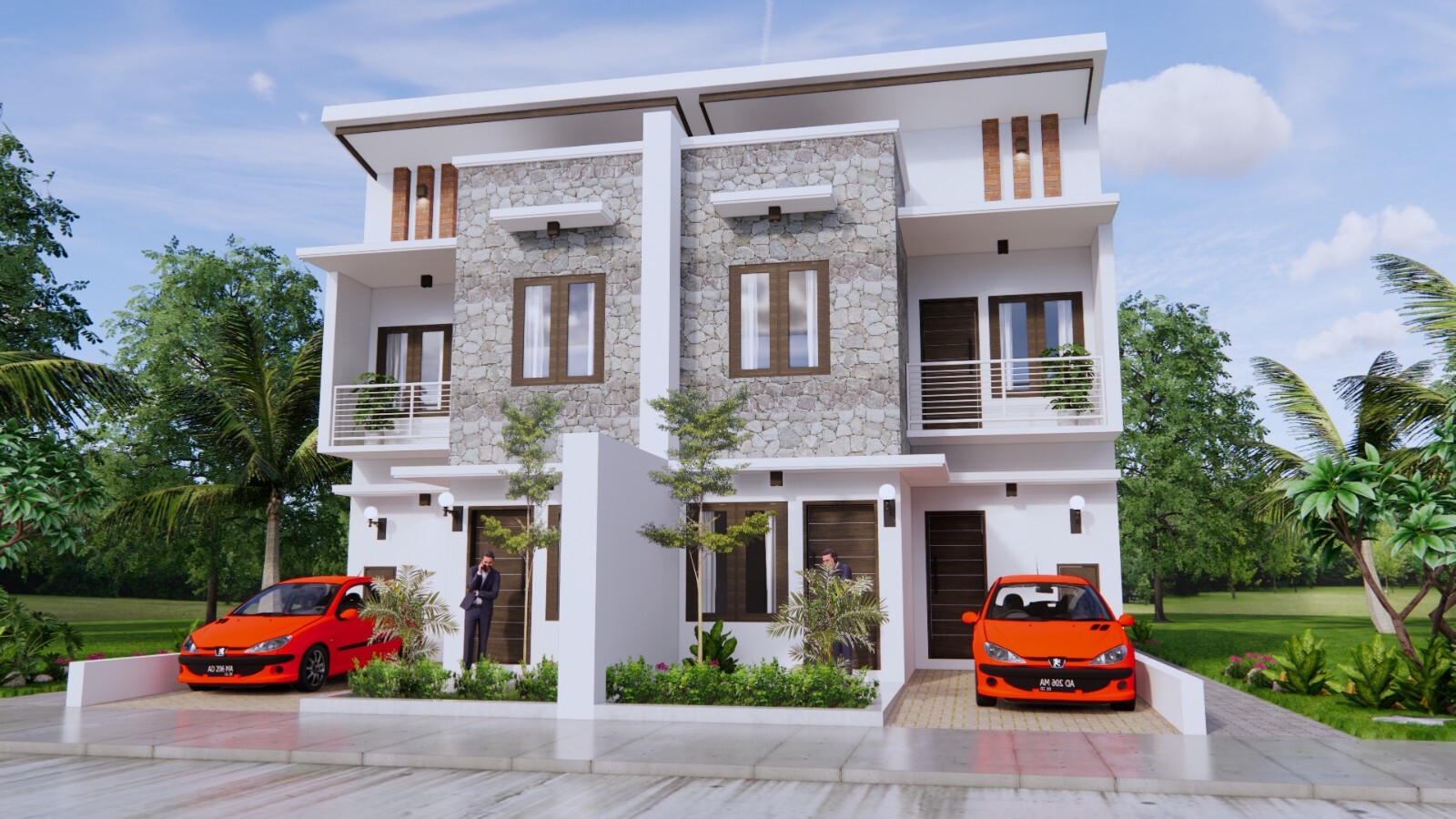 20×59 House Design Plan 6×18 Meter 4 Beds 5 Baths PDF (A4 Printed Plans)