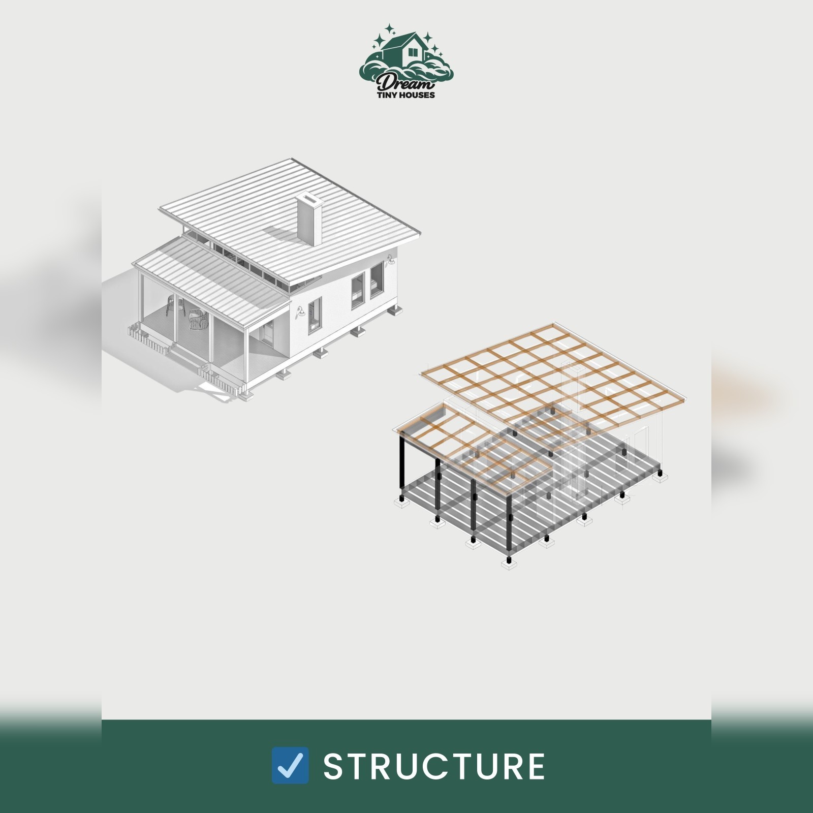 The Monadnock Tiny House Blueprint Set (CAD File + Materials List)