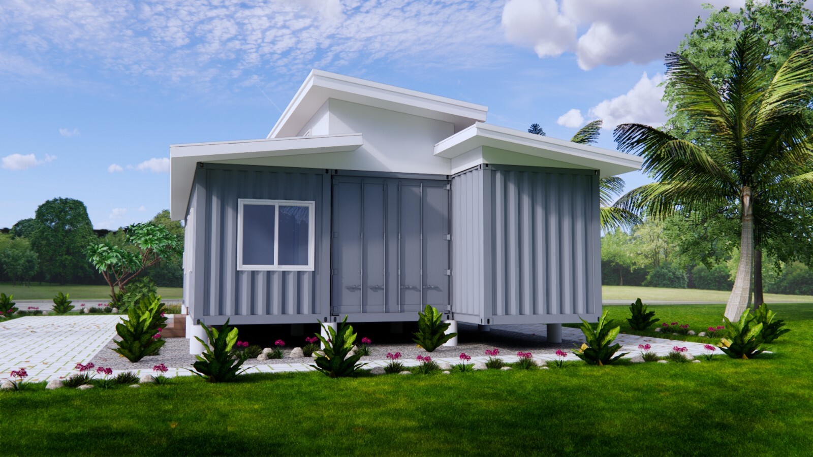 3 High Cub Container 24×40 Feet 2 Beds 1 Bath Shed Roof PDF (A4 Hard Copy)