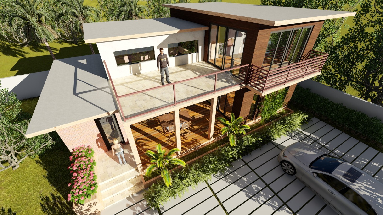 44×30 Feet Small House Plan 13.3×9 Meter 2 Beds 2 Baths Flat Roof (A4 Hard Copy)