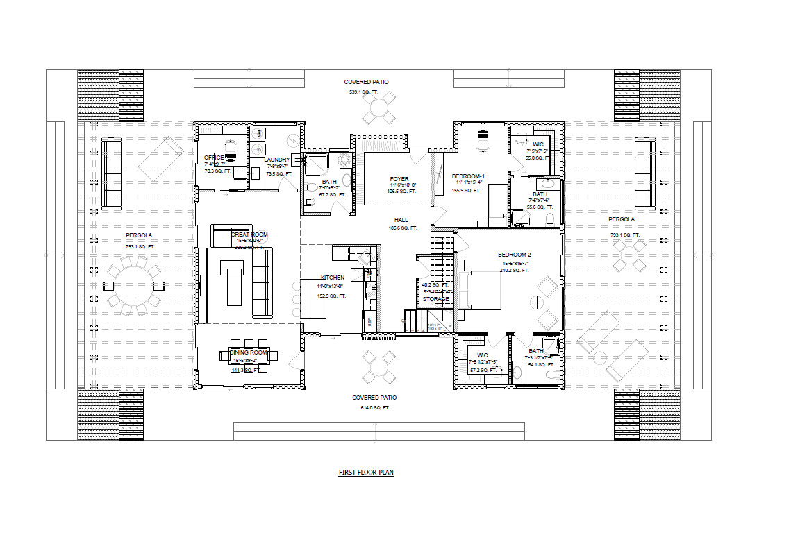 100’x56’ 4-Bedrooms, 4-Bathrooms Charming A-Frame Architectural Build Plans PDF