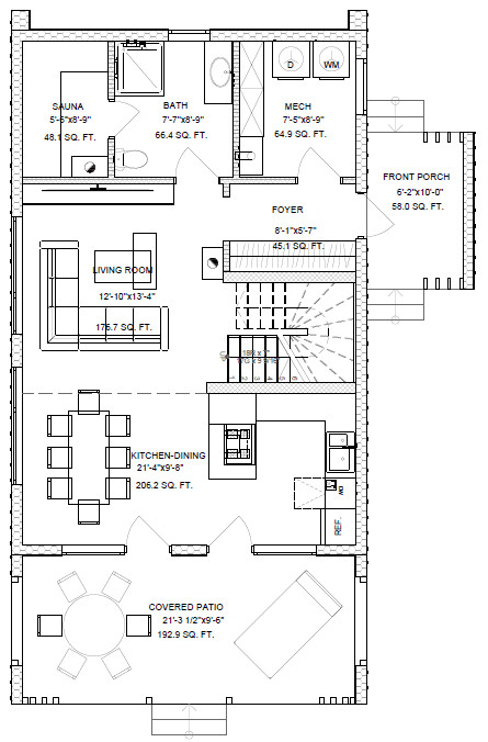 29’x44’ 3 Bed, 3 Bath Premium Barnhouse Architectural Build Plans PDF.