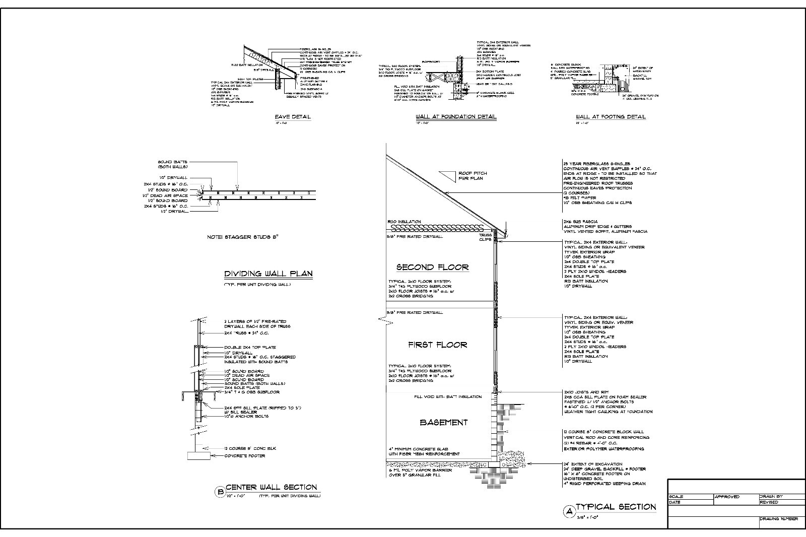 Full Set of Condominium / Triplex building plans 1,379 sq ft