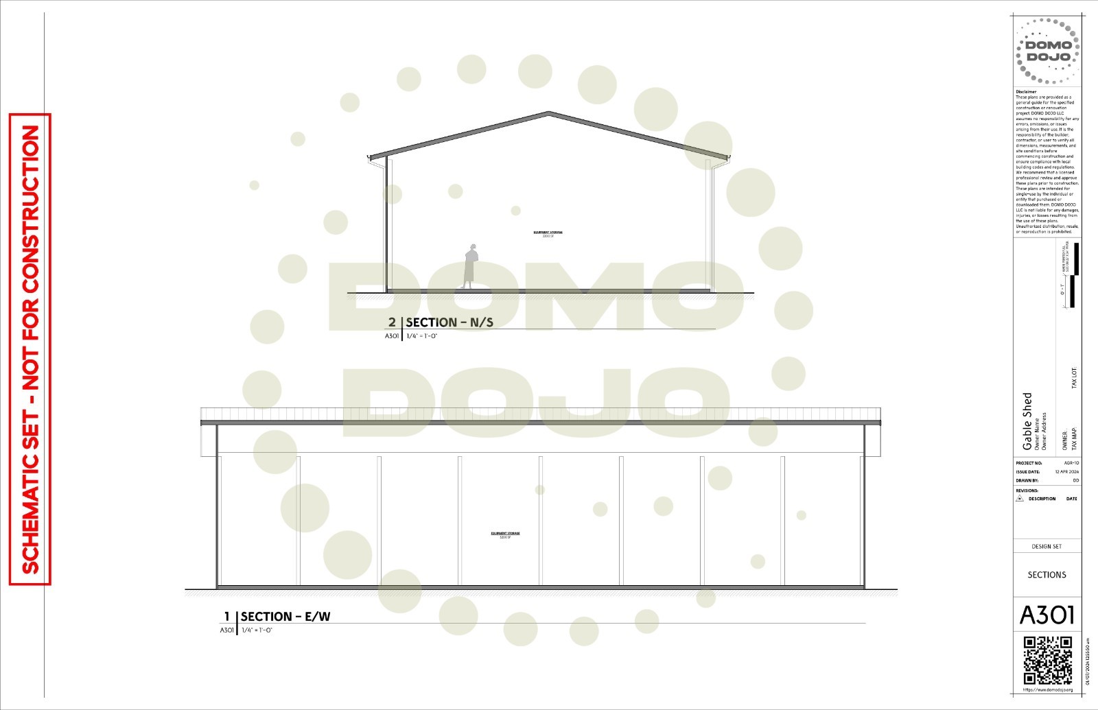 Gable Shed Agricultural Building Plans – PDF Downloadable Blueprint
