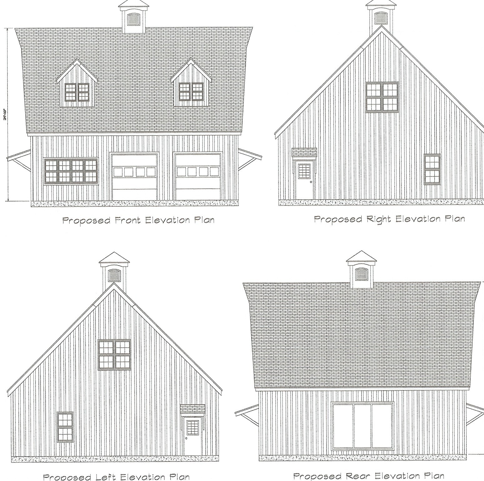 36’X36′- 36’X36′ GARAGE PLANS POLE BARN CONST. GABLE ROOF PLAN 22-PB3636-GBL-2Z