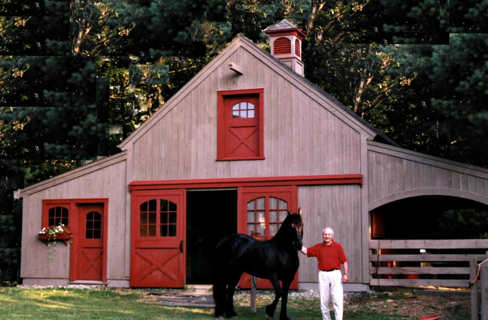 Chestnut Horse Barns – 3 Complete Sets of Pole Barn Building Plans (eB-418×3)