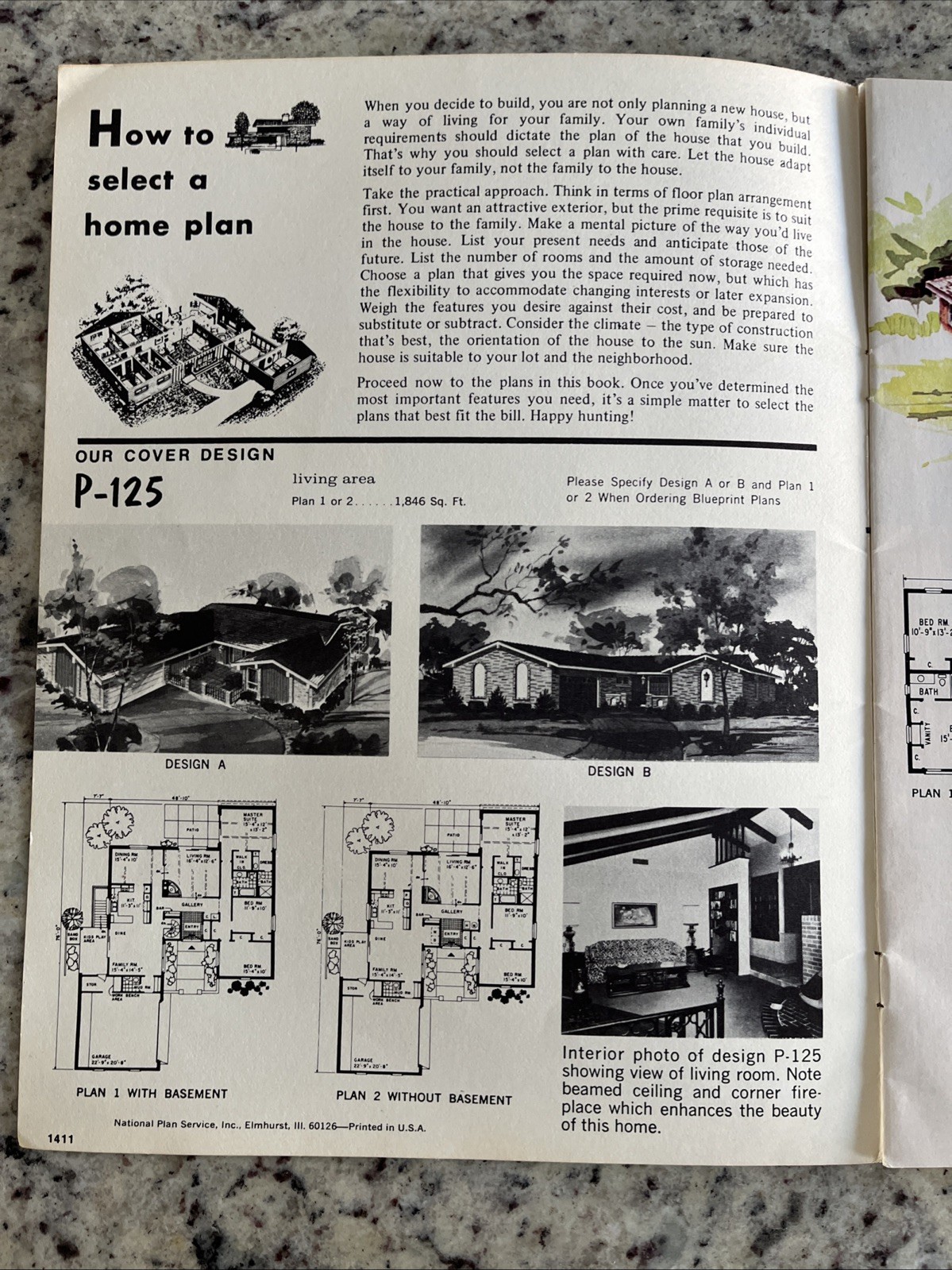 Vintage 1972 MCM Home Plans Design Catalog Blueprints Ranch Split-Level Houses