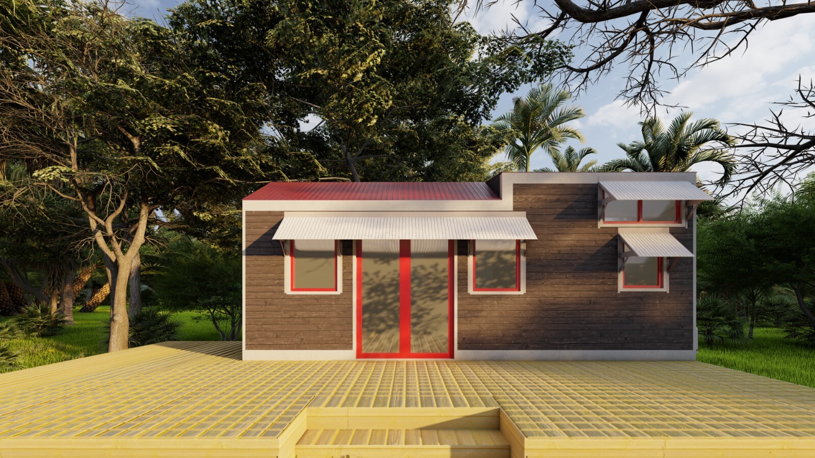 Mobile Home Building Plans – 24.5’x8′ with Loft Mezzanine, 196 sqft