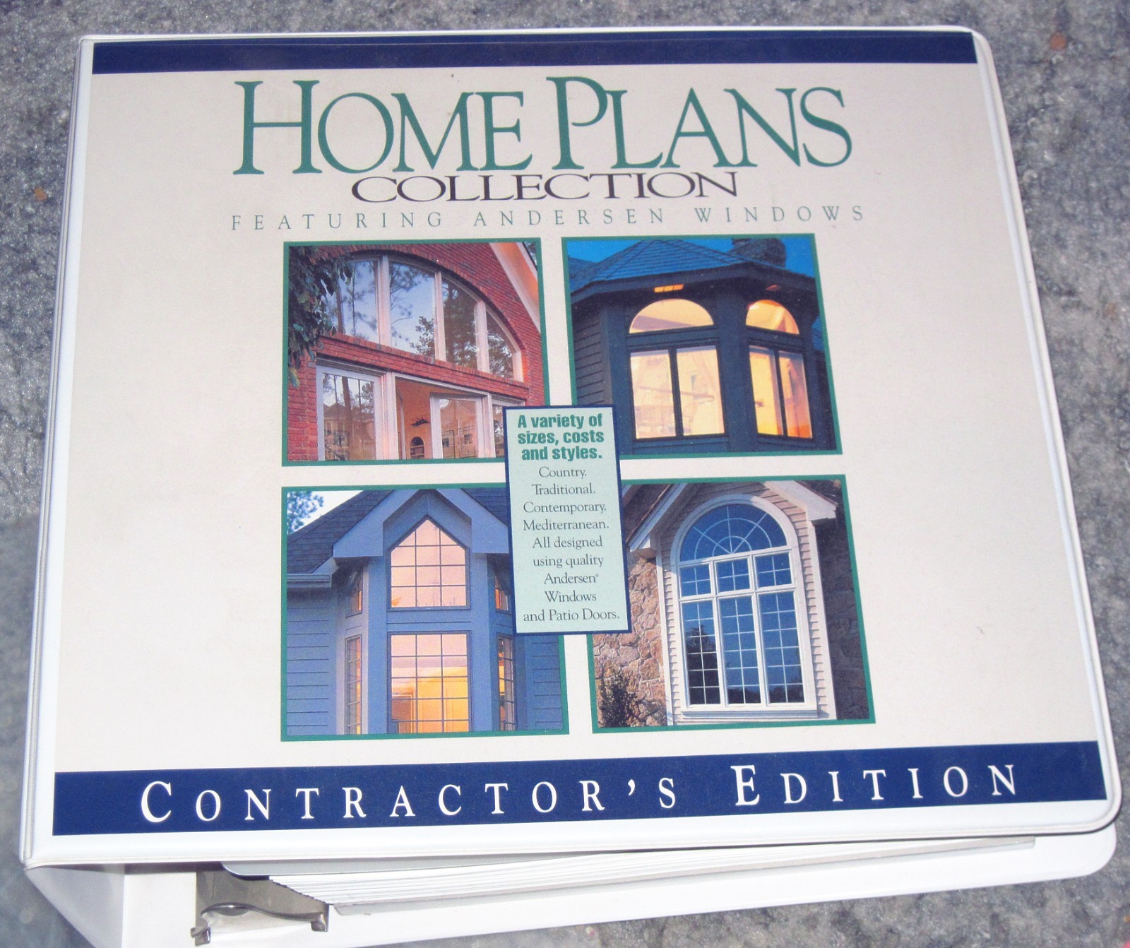 1995 Binder Book of Home Plans Featuring Andersen Windows Contractor’s Edition