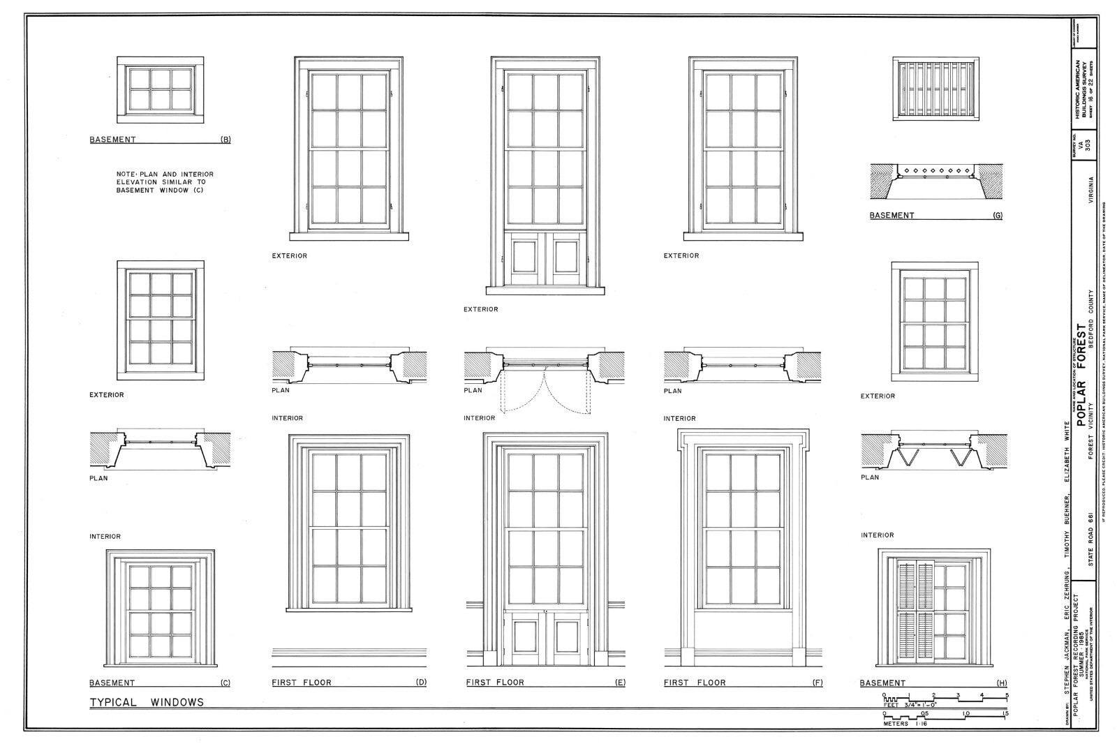 Poplar Forest by Thomas Jefferson, octagon Colonial country house detailed plans