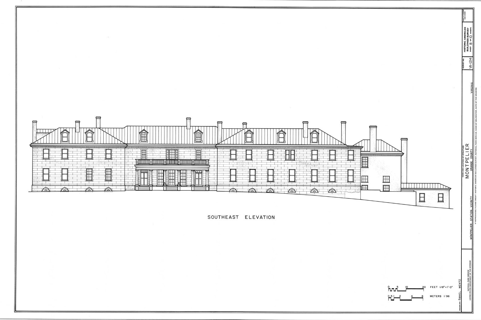 Montpelier, a Southern Colonial Country Mansion, printed architectural plans