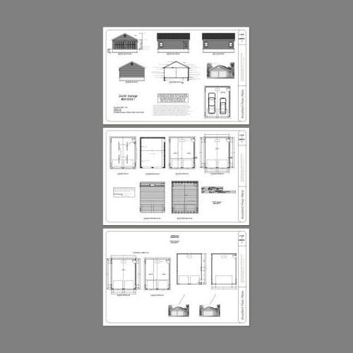 24×30 2-Car Garage — 720 sq ft — PDF Floor Plan — Model 3