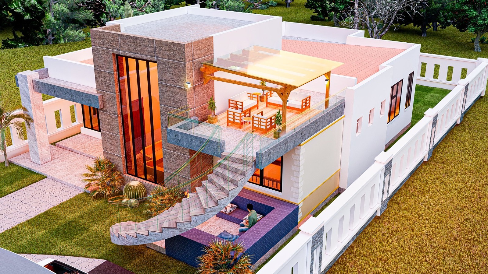 Modern 3 Bedroom House Plan