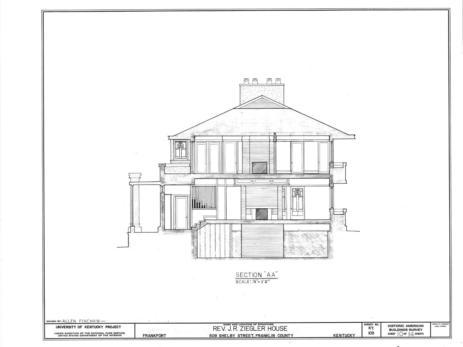 Frank Lloyd Wright Prairie Home, 3-4 bedrooms, architectural house plans