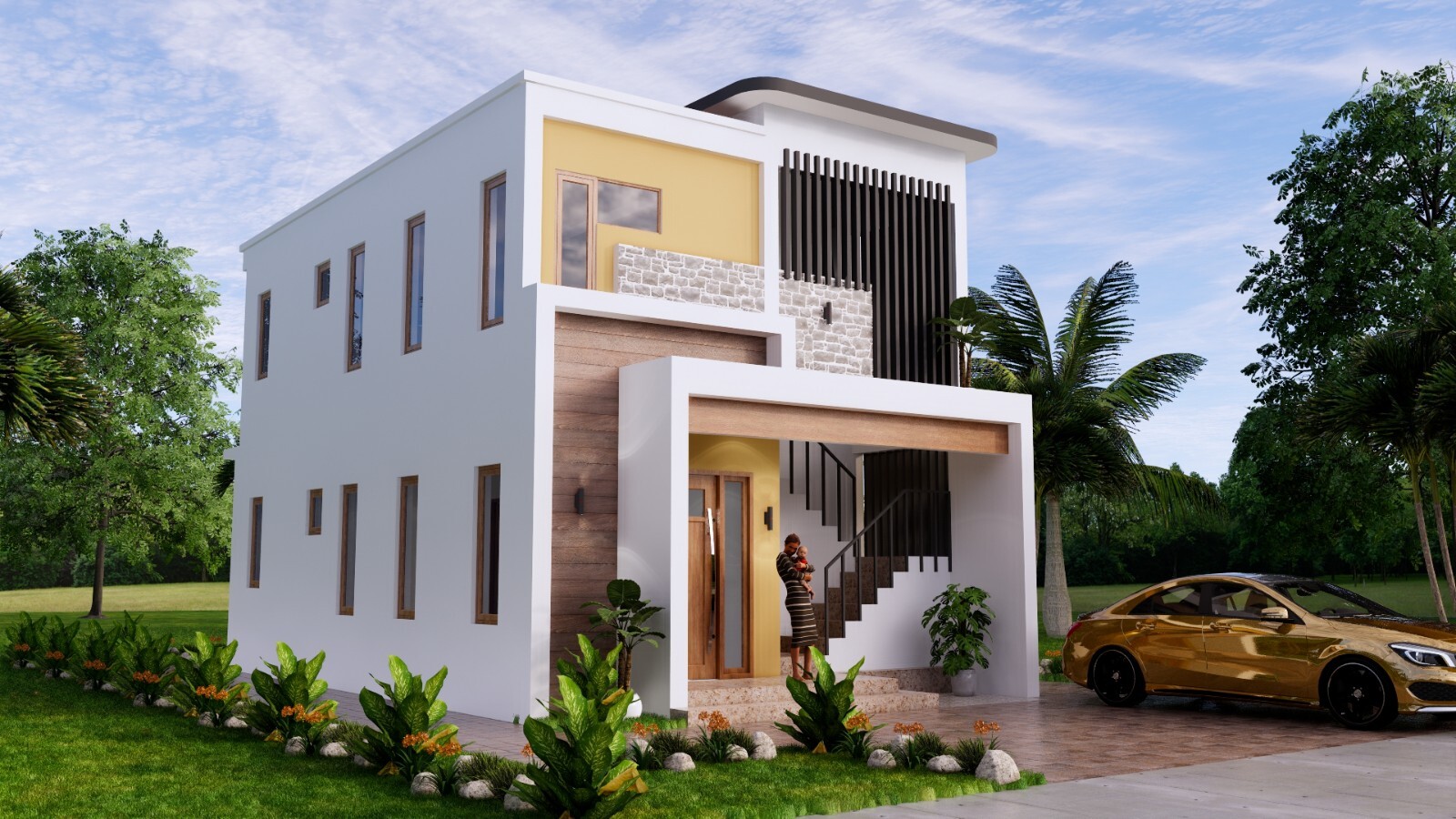 20×30 Duplex House Plan 6×9 Meter 2 Beds 1 Bath Each Floor PDF & A4 Hard Copy