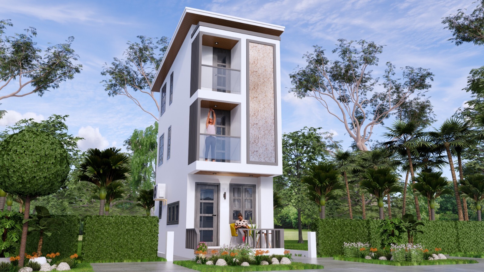 10×20 Feet Small House Plan 3×6 Meter 2 Beds 3 Baths Shed Roof (A4 Hard Copy)