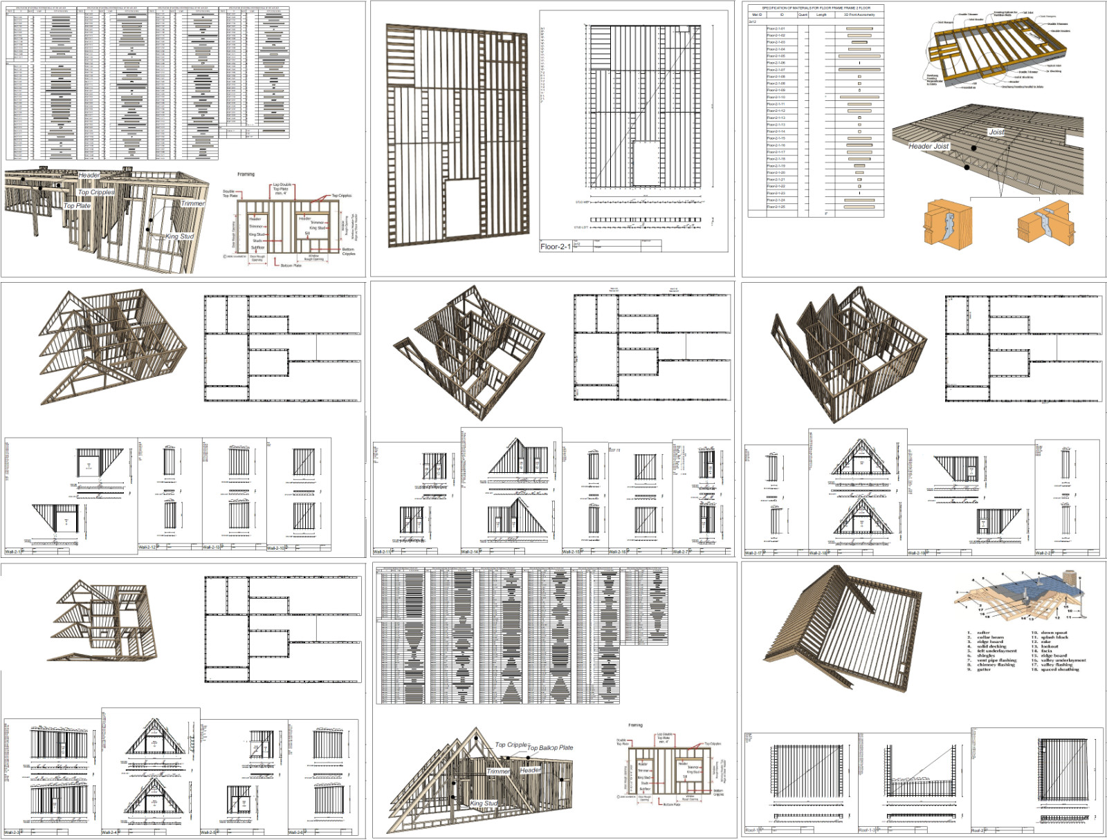 43’x29’ 3 Beds, 4 Baths Cozy A-Frame House Architecture Plans PDF Download.