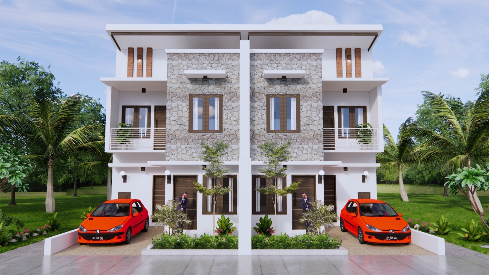 20×59 House Design Plan 6×18 Meter 4 Beds 5 Baths PDF (A4 Printed Plans)
