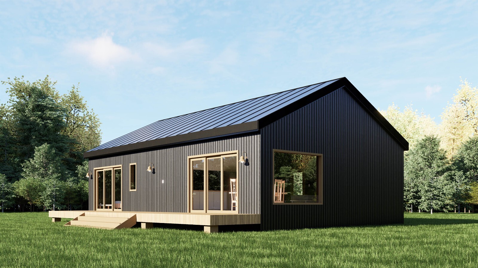 Barndominium House Cabin 2 Bed 2 Bath 40’x35′ 1400 sq ft. | PDF Download