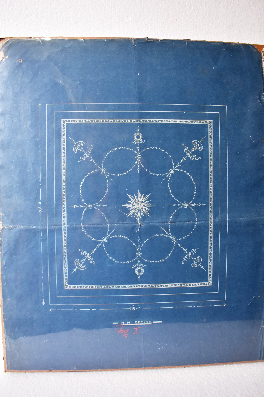 Antique Bhavindra Vilas Palace Jamnagar Architectural Plan & Lay-Out First Flo”1